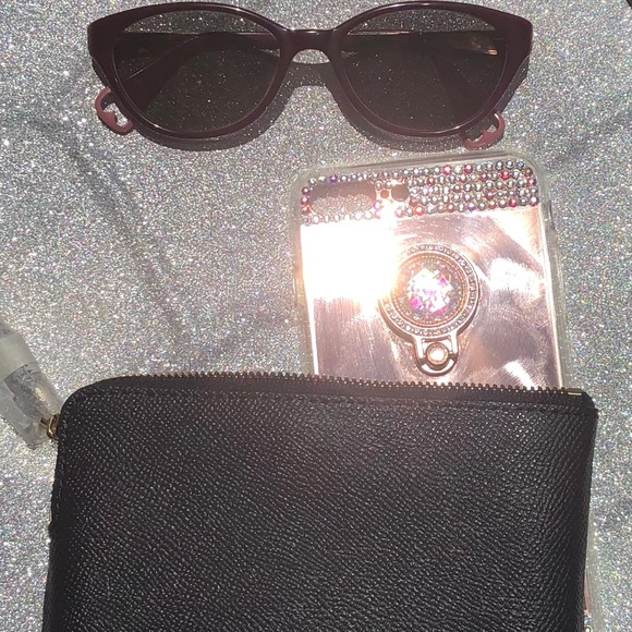 COACH Corner Zip Wristlet, Navy - Picture 6 of 9